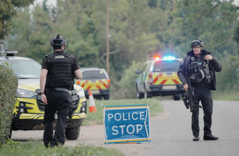 UK police arrest five men on suspicion of terror offenses near air base used by US forces UK police arrest five men on suspicion of terror offenses near air base used by US forces