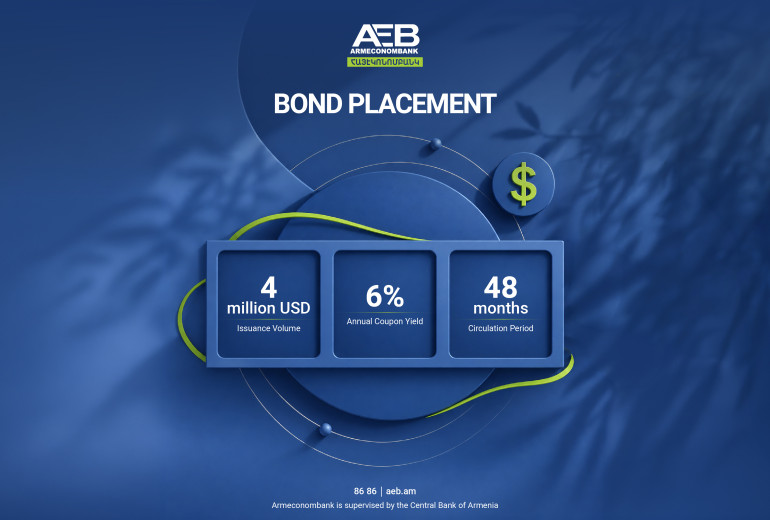 Armeconombank to Place New Tranche of USD-Denominated Bonds