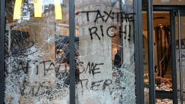 Burnt out cars and shattered glass on Paris streets after protests turn to riots and looting Burnt out cars and shattered glass on Paris streets after protests turn to riots and looting