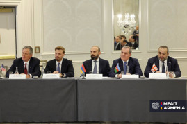 Mirzoyan and Bayramov participate as speakers in discussion titled “Prospects for Peace: Implementation of TRIPP and the Trans-Caspian Route” Mirzoyan and Bayramov participate as speakers in discussion titled “Prospects for Peace: Implementation of TRIPP and the Trans-Caspian Route”