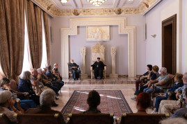 Ամենայն Հայոց Կաթողիկոսն ընդունել է Իտալիայից ժամանած կաթոլիկ ուխտավորներին