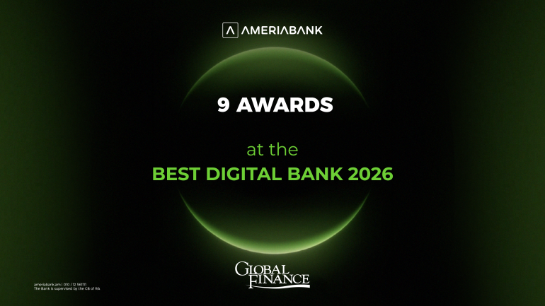 Ameriabank named Most Innovative Digital Bank in Armenia, alongside 9 Global Finance Digital Banking Awards