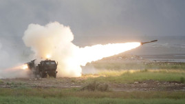 Taiwan test-fires rockets in China’s direction from US-supplied mobile launching system Taiwan test-fires rockets in China’s direction from US-supplied mobile launching system