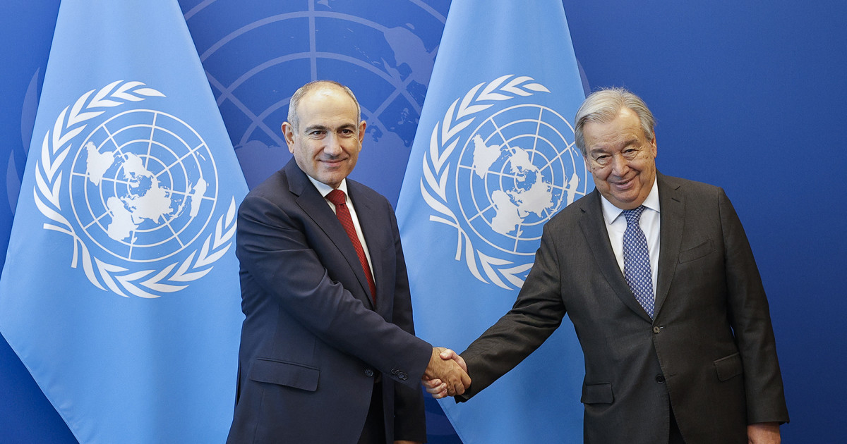 Nikol Pashinyan and Antoniu Guterresh highlighted the initialing of the ...