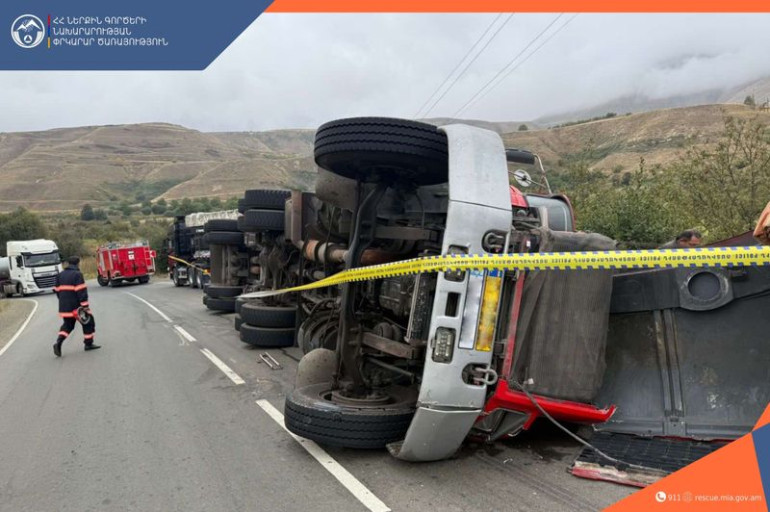 Վթար Սիսիան-Լծեն ավտոճանապարհին, բախվել են բեռնատարը և ավտոցիստեռնը, վիրավnր կա