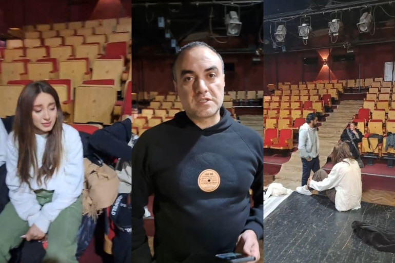 «Մեր պատերից բոլոր նկարները պոկել են, հանվել են աֆիշները, փոխել են դռների կողպեքները». «Գոյ»-ի դերասանները մուտք են գործել թատրոն «Մեր պատերից բոլոր նկարները պոկել են, հանվել են աֆիշները, փոխել են դռների կողպեքները». «Գոյ»-ի դերասանները մուտք են գործել թատրոն