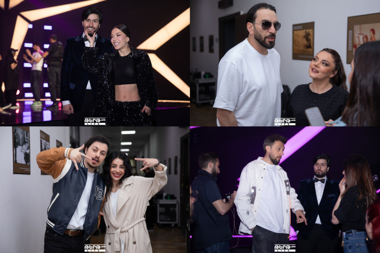 Exclusive «2 աստղ» նախագծի թեժ ետնաբեմը. Tert.am Life-ի օբյեկտիվում լարված ու հուզված արտիստներն են՝ ելույթից րոպեներ առաջ