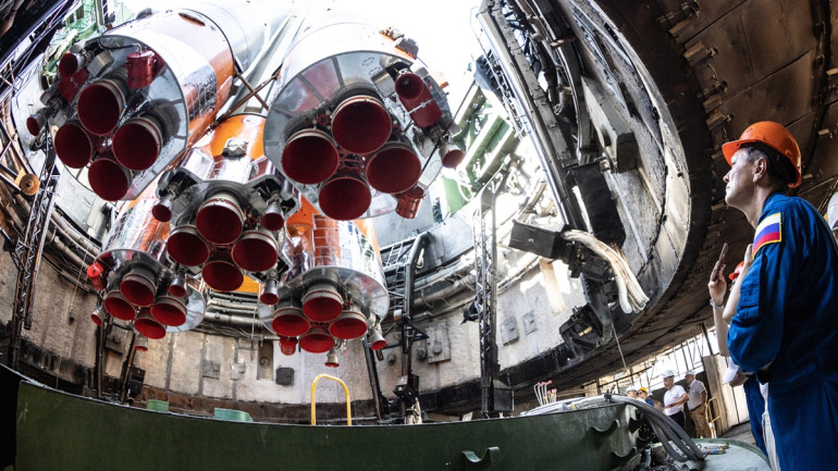 Российско-американский экипаж корабля "Союз МС-29" отправится с Байконура к МКС