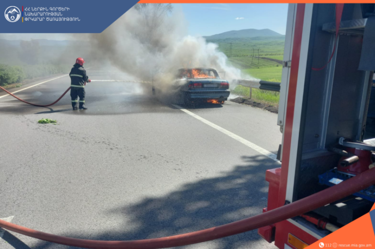 Չայնիի ոլորաններում ավտոմեքենա է այրվել
