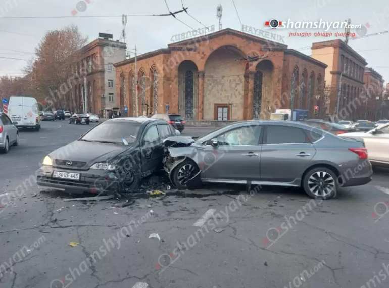 Երևանում բախվել են «Nissan» և «Opel» մակնիշի ավտոմեքենաները, կան տուժածներ