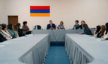 U.S. deputy chief of mission Andrew Johnson meets with local residents at Martuni municipality and presented TRIPP U.S. deputy chief of mission Andrew Johnson meets with local residents at Martuni municipality and presented TRIPP