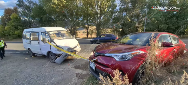 Սպիտակ-Վանաձոր ավտոճանապարհին բախվել են Toyota-ն և մարդատար «Գազել»-ը, կա 7 վիրավոր
