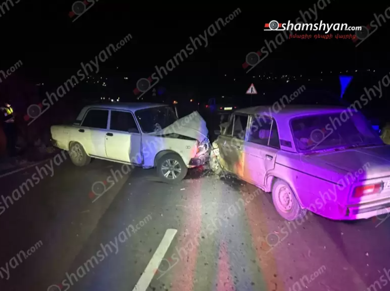 Բախվել են «ՎԱԶ 2106» և «ՎԱԶ 2107» մակնիշի ավտոմեքենաները, կան վիրավորներ