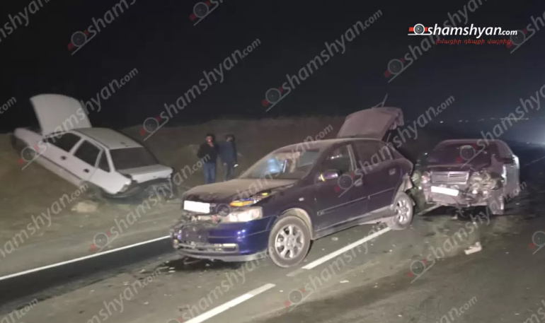 Արագածոտնի մարզում բшխվել են «Opel»-ը, «Mercedes»-ը և «Daewoo»-ն, վերջինը հայտնվել է քարերի վրա․ կա վիրшվոր