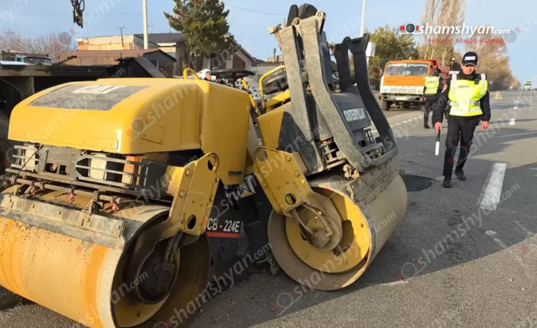 «Opel»-ը բшխվել է ճանապարհին ասֆալտապատման աշխատանքներ կատարող մեքենային, կան վիրшվորներ