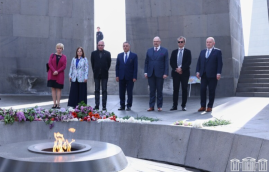 Էստոնիա-Հայաստան խորհրդարանական բարեկամական խմբի պատվիրակությունն այցելել է Ծիծեռնակաբերդի հուշահամալիր
