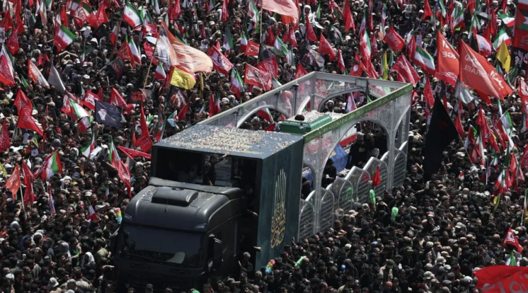 Huge crowds fill Tehran streets for Khamenei's funeral procession