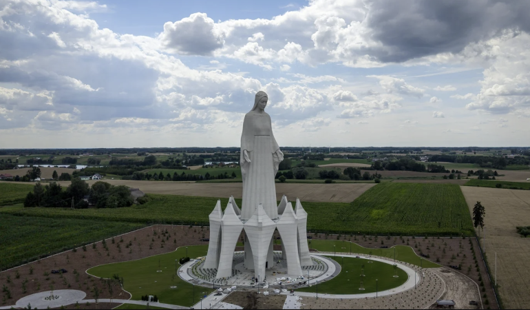 Europe's tallest Virgin Mary statue rises in Polish village
