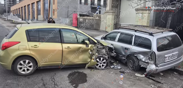Երևանում բախվել են «Opel» և «Nissan» մակնիշի ավտոմեքենաները, կա տուժած