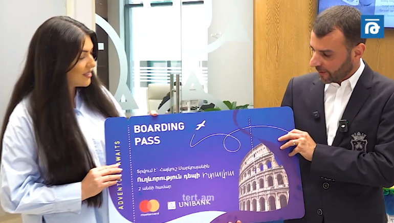 Դեպի Իտալիա՝ Յունիբանկի հետ․ հայտնի է Mastercard World «Travel»-ի շահող քարտապանը (տեսանյութ)
