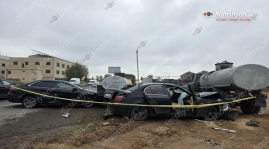 Մուսալեռում բшխվել են «BMW»-ն, «Nissan X-Trail»-ը և «Toyota»-ն. մեքենաներց մեկն էլ բшխվել է կայանված 2 ավտոցիստեռնի. 1 անձ վիրավnրվել է
