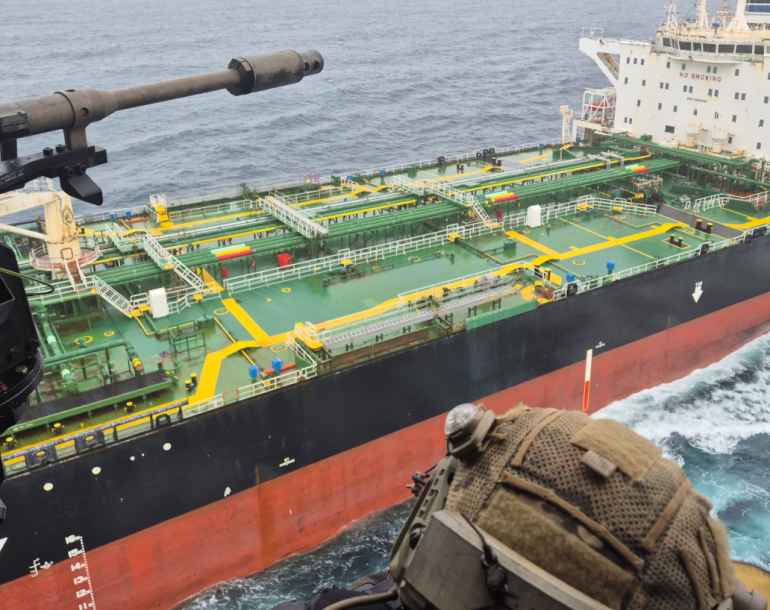 Macron says French navy has boarded Russia-linked oil tanker in Atlantic Macron says French navy has boarded Russia-linked oil tanker in Atlantic