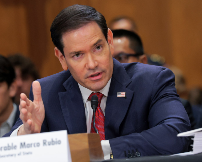 Rubio says opening the strait of Hormuz is first condition in talks with Iran – as it happened