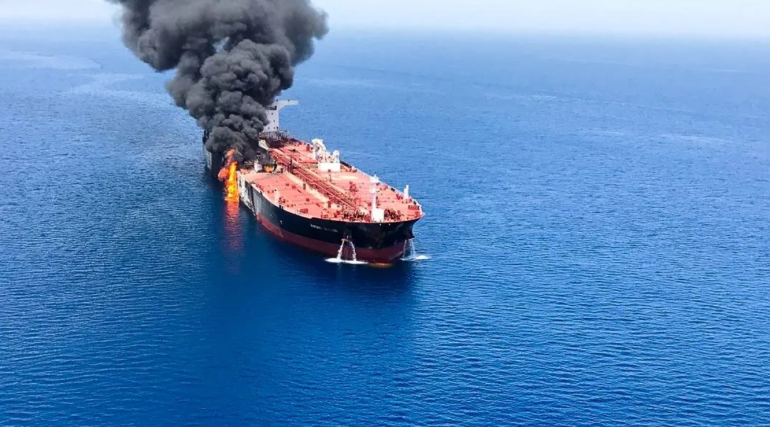 US attacks oil tanker in strait of Hormuz as strikes reported in Tehran US attacks oil tanker in strait of Hormuz as strikes reported in Tehran