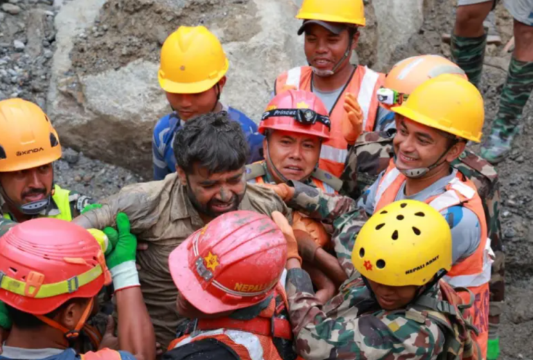 Two people rescued from Nepal tunnel more than a week after flash flood Two people rescued from Nepal tunnel more than a week after flash flood