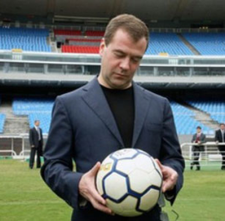 Russia's Medvedev dissatisfied with their national football team  