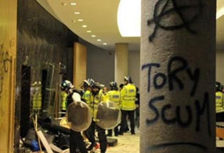 David Cameron says protest violence was 'unacceptable' 