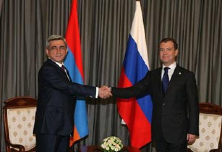 Armenian president meets his Russian counterpart in Moscow