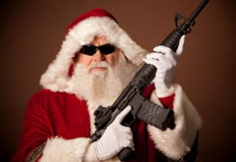 Santa Clauses attack Swedish palace