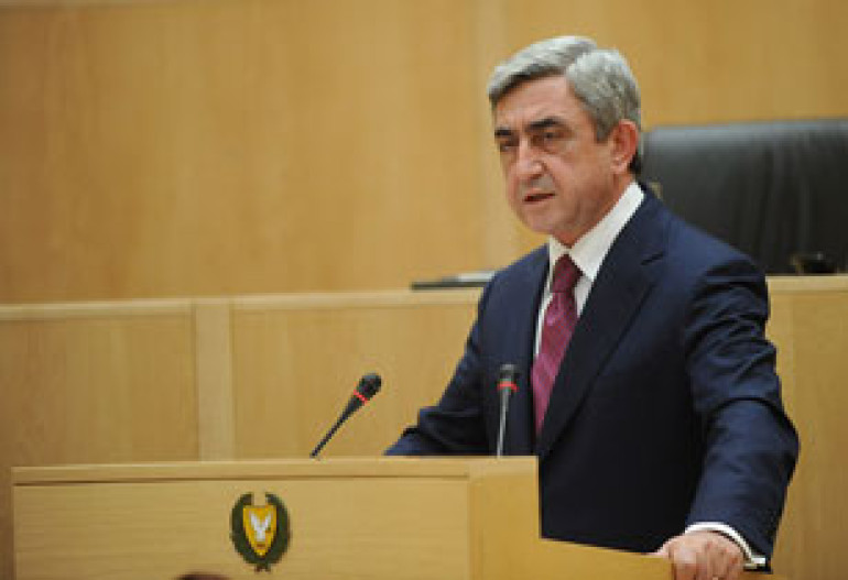 Speech of Serzh Sargsyan, the President of the Republic of Armenia, in the House of representatives of the Republic of Cyprus