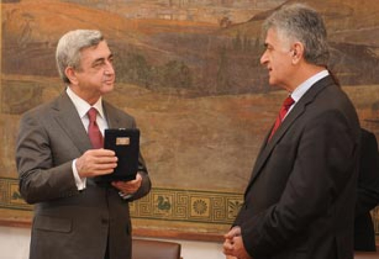 Armenian president meets with Greek parliament speaker and premier