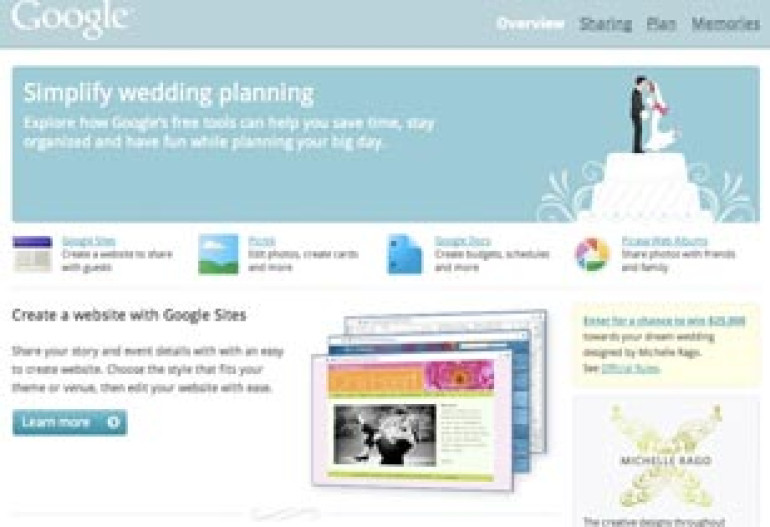 Google launches wedding site