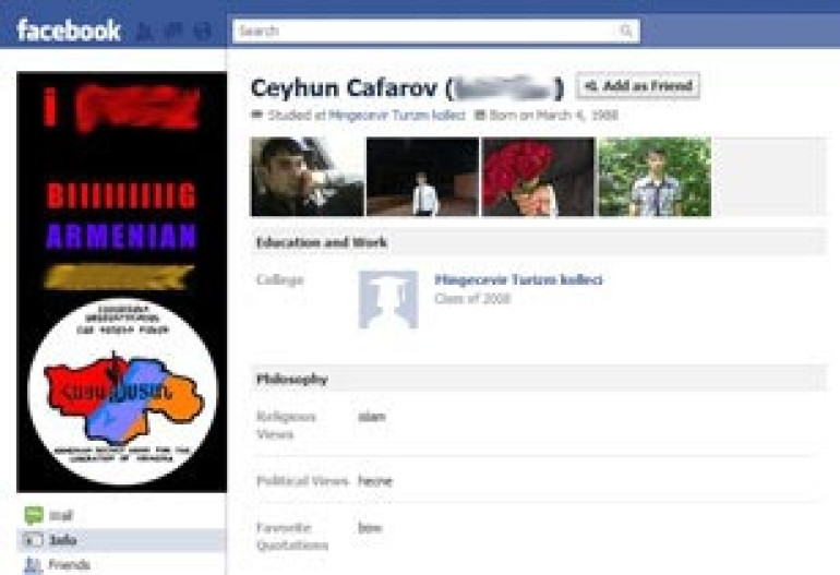 Hacker placed Armenian flag on Azerbaijani hacker’s profile 