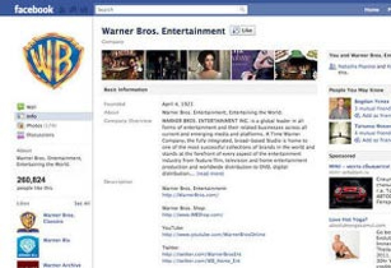 Warner Bros. разместит на Facebook «Начало» и фильмы о Гарри Поттере