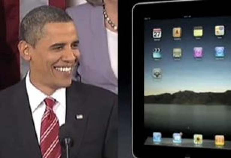 US President proud owner of iPad