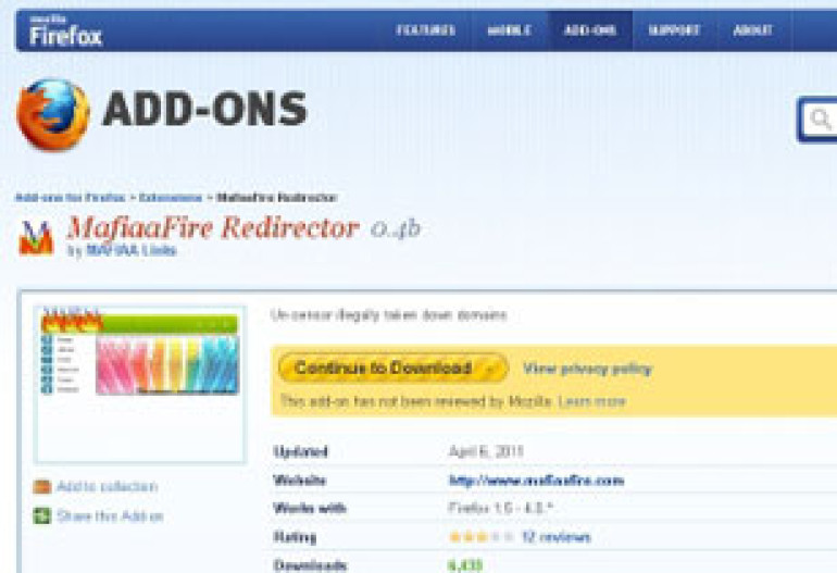 Mozilla отказалась заблокировать «пиратское» дополнение к Firefox