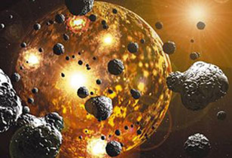 Earth's gold fell from the sky?