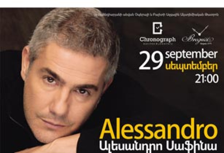 Alessandro Safina to perform in Yerevan