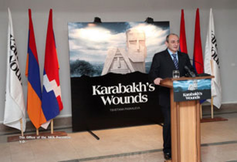 Nagorno-Karabakh president takes part in presentation of Wounds of Karabakh film  