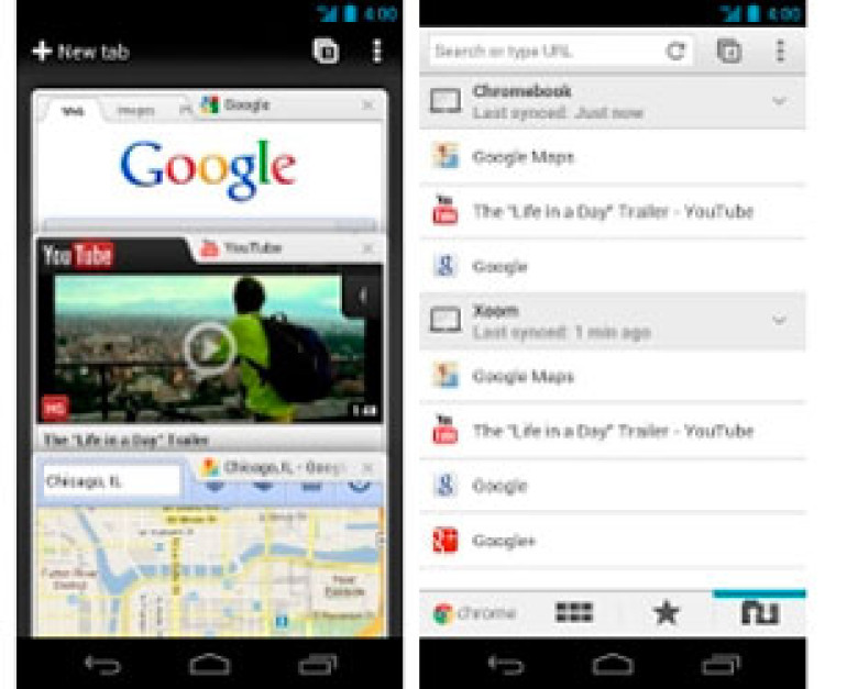 Браузер Chrome вышел на Android