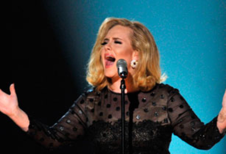 Singer Adele wins 6 Grammy awards