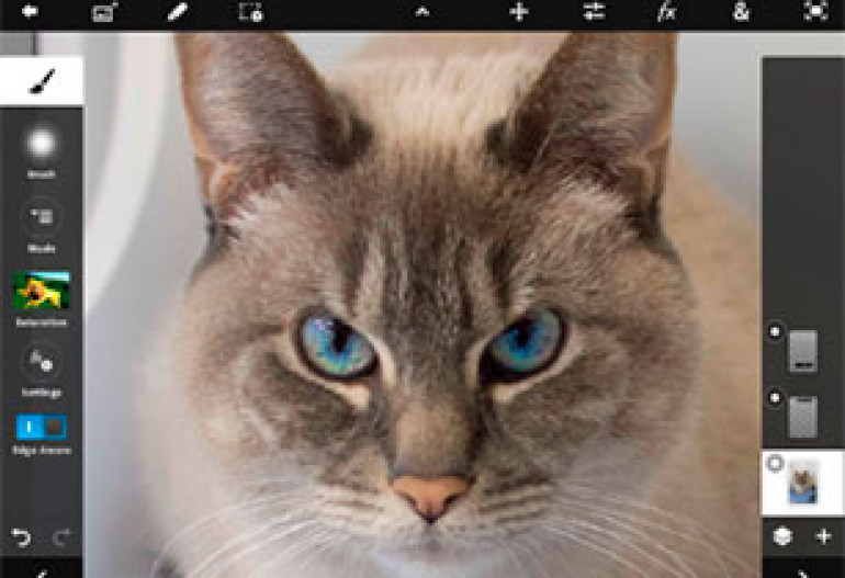 Сенсорный Photoshop вышел на iPad