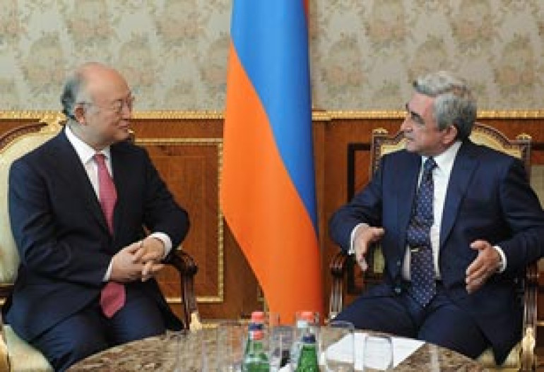 Armenian president receives IAEA Director General  
