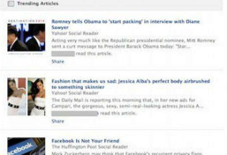 Facebook вставит в ленту новостей популярные статьи