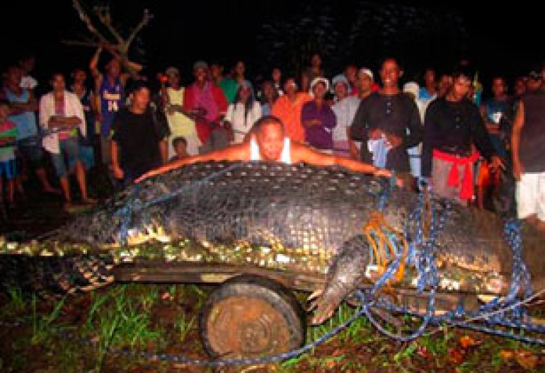 Crocodile caught in Philipines declared largest