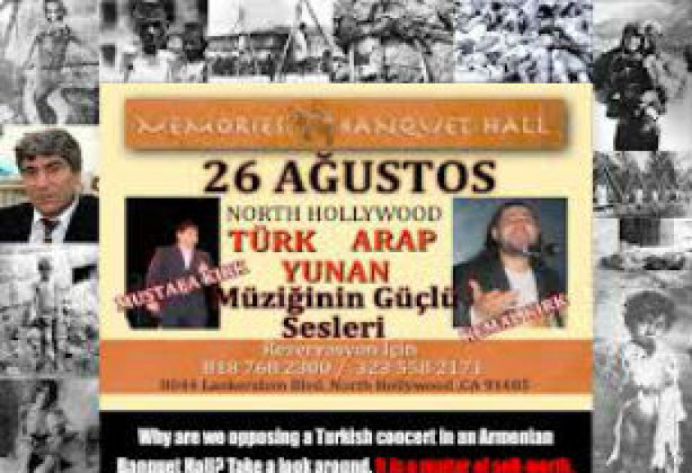 Armenians organizing Turkish concert in Hollywood